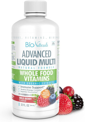 Liquid Whole Food Multivitamin for Men & Women with over 100 Ingredients - Su...