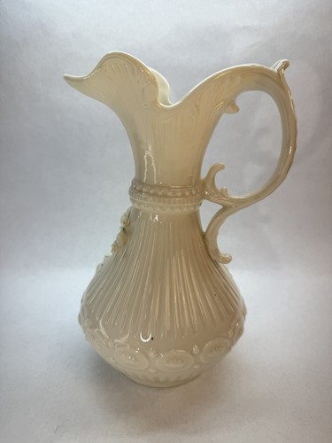 Belleek Fermanagh Aberdeen Ornate Vase 9” Pitcher * Damaged Please See Last Pic. - Picture 3 of 12