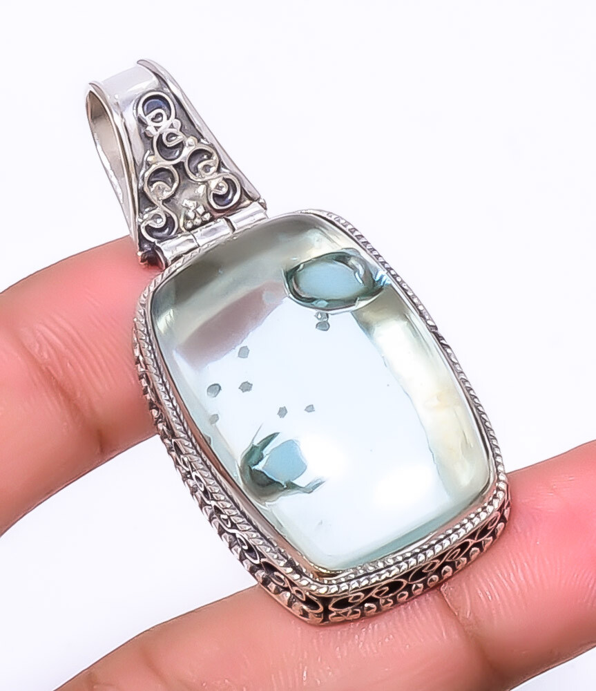 Hemimorphite - Vieille Montagne 925 Sterling Silver Fine Art Pendant 1.95