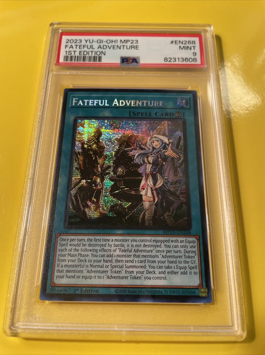 mp23 yugioh card list YuGiOh FATEFUL ADVENTURE #MP23-EN268 🔥PSA 9 MINT🔥1st EDITION-2023 SECRET  RARE