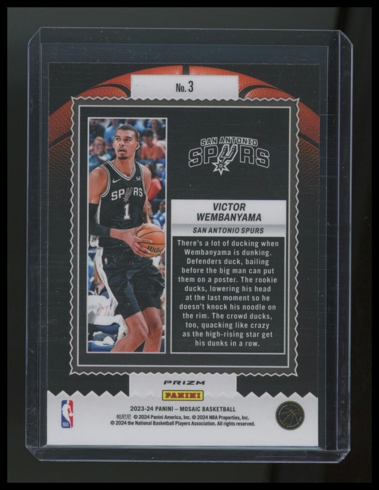VICTOR WEMBANYAMA 2023-24 Panini Mosaic Green Prizm Jam Masters