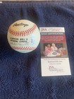 Ernie Banks HOF 77 Autographed ONL Baseball JSA COA Vintage — photo 6