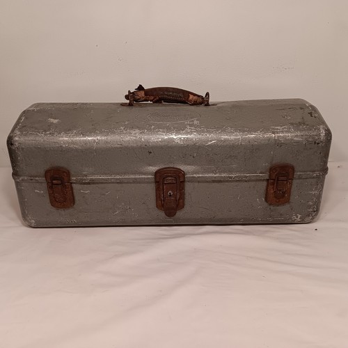 VINTAGE 1950's Swanco Metal Fold Out Tackle Box