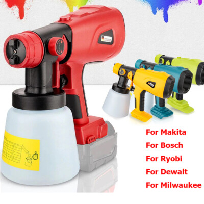 800ML Electric Spray Gun for Ryobi Cordless High Power Paint Sprayer Airbrush
