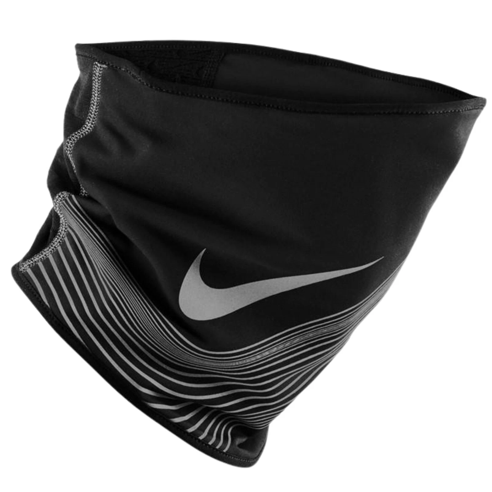 NIKE Therma-FIT Neck Warmer sz S/M - Small / Medium Black Reflective Running