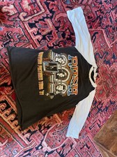 RUSH Vtg Moving Pictures 1981 World Tour Baseball Style T-Shirt M Raglan Thrashd