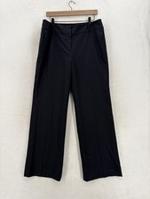 Ann Taylor Margo Dress Pants Womens 12 Blue Wool Twill Lined Stretch Career READ