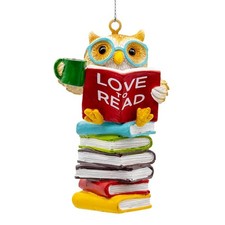 Kurt Adler Reading Owl Ornament