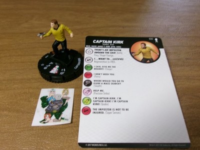 =Heroclix Star Trek AWAY TEAM Captain Kirk 100 with card =