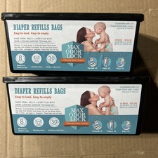 60 Bag Refills Compatible Diaper Genie Easy Roll Signature Diaper Pail Platinum