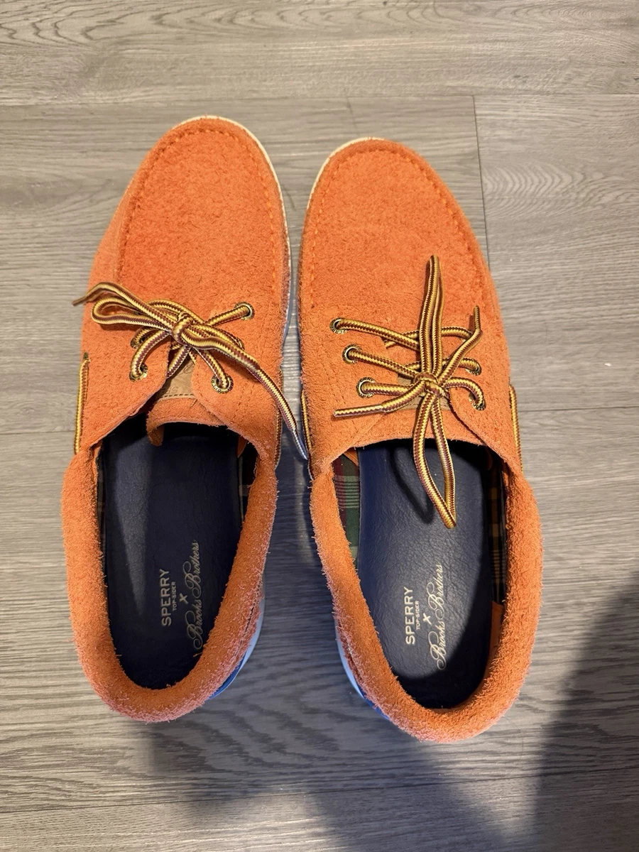 Brooks Brothers Hand Sewn Boat Shoes Men Size 10 D Lace Up Brown Loafers Vibram Leather Boat Shoes main image 2