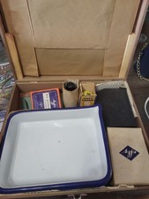 Again Darkroom Photography Developing Kit In Original Wood Box