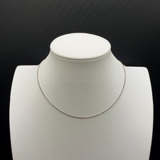 Silver Tone Fine Ball Chain Necklace Minimalist Layering Collar Everyday Jewelry