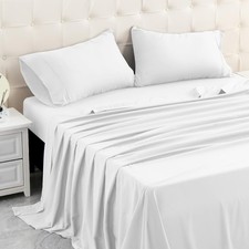 Queen Bed Sheets Set, Soft Breathable Bedding Sheet Set, Sheets Set with 16"