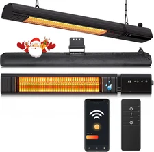 Ceiling Electric Outdoor Heater Wifi Control Wall-Mounted Hanging Patio 1500W In