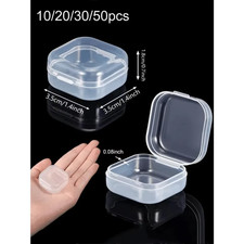 Mini Clear Plastic Storage Box Jewelry Storage Case Transparent Storage Organize