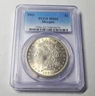 1921 Morgan Silver Dollar $1 Silver PCGS MS65 Strike Philadelphia