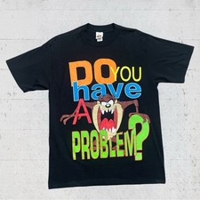 Vintage 1997 Looney Tunes Taz Do You Have A Problem T-Shirt Size Medium