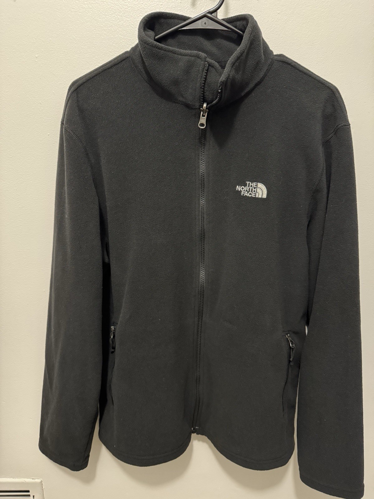 The North Face Mens Medium Black Full Zip Fleece Jacket Excellent Condition