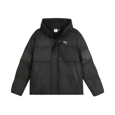 PUMA Winterized Basic Duck Down Warm Zipper Hooded Sports Down Jacket
