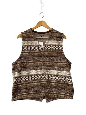 Mens Engineered Garments Engineered Garments Vest L Polyester BRW All Over Patte