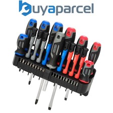Draper 31672 Screwdriver Set with Wall Mountable Rack (37 Piece)
