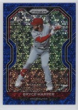 2021 Panini Prizm Tier II Blue Donut Circle Prizm 10/199 Bryce Harper #187 2c6