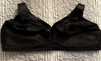 Glamorise 56DD Bra Black Full Figure Magic Lift Original 1000 Wirefree Support