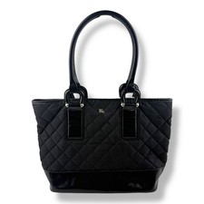 Burberry Tasche Handtasche gesteppt schwarz Nylon/Leder