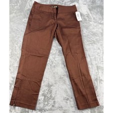 Guess Pants Womens 26 Fox Brown Ankle Zip Stretch NEW