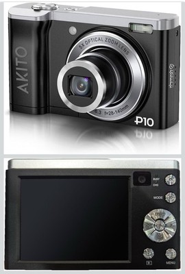 Akito Plus10 Kosher Digital Camera with 5X Optical Zoom and 5K Ultra HD (Black)