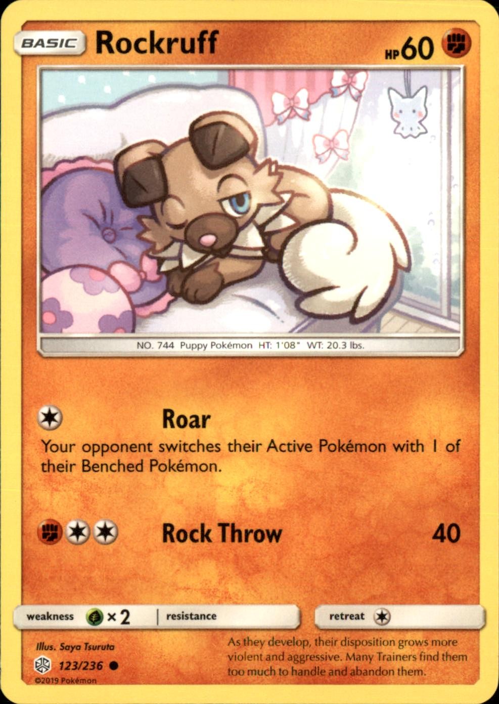 Rockruff 123/236 Common Cosmic Eclipse Pokemon NM