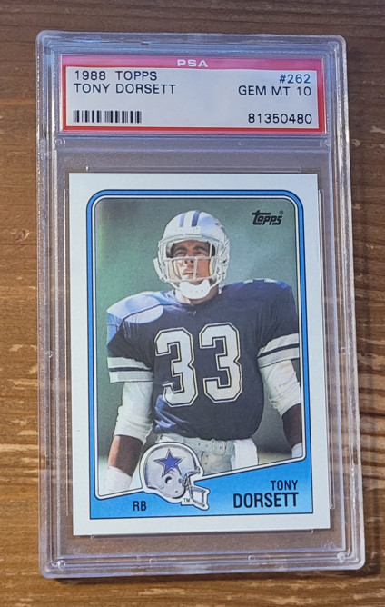 1988 Topps #262 Tony Dorsett Dallas Cowboys PSA 10 (B)