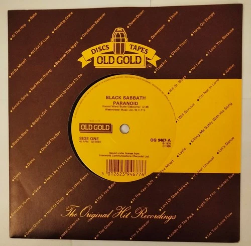Vinyl 7" Single - Black Sabbath - Paranoid / Iron Man - OG 9467