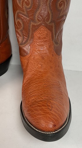 Nocona Smooth Ostrich Cowboy Boots | USA Made | Exotic | Men’s 10.5 C - Picture 15 of 23