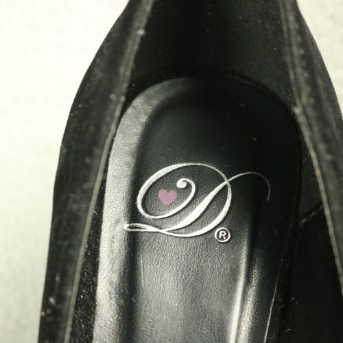 Zapatos de tacón de aguja Heart in D plataforma de terciopelo de 5,5" negros para mujer 7,5 - Imagen 7 de 22