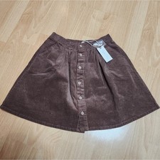 NWT Rylee Crue Size 12-14 Years Brown Corduroy Button Skirt