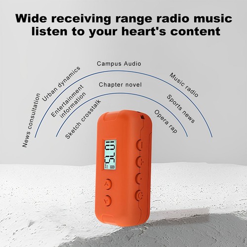 FM Radio Portable Radio 50-108MHz with LCD Display 3.5mm Headphones9922 - Imagen 7 de 7