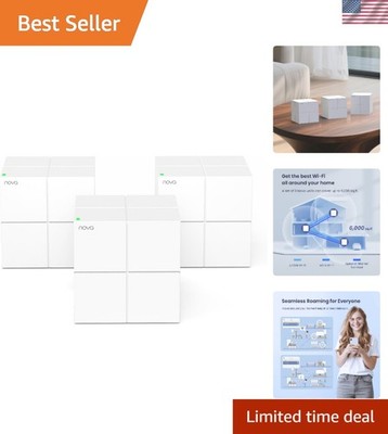 Experience Total-Coverage with Nova Mesh WiFi MW6 - Ideal for 4-6 Bedroom Homes