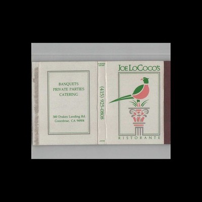 Matchbox Cover Joe LoCoco's Ristorante Greenbrae CA