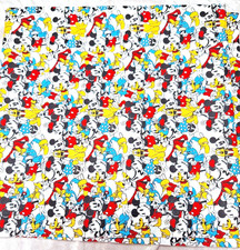 1 1/8 Yards Mickey Mouse Cotton Fabric Disney CP72918 44" Sensational Snapshot