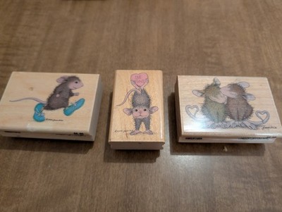 Lot  3 House Mouse Stamps, Big Foot, Be Mine Heart and Soul, Tails Of True Love