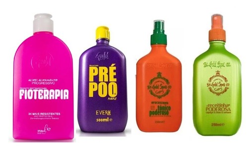 Keratin Fioterapia 500ml + Poderosa 250ml + Pre-poo Purple 250m + Booster