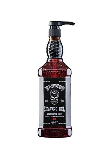 Gel à raser transparent Bandido Rouge 1000 ml pour le rasage des hommes