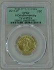 2016-W Standing Liberty Quarter PCGS SP 70 US Mint 1/4 oz Gold First Strike