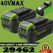 2Pack 40V 8.0Ah Battery / Charger For Greenworks 40 Volt Lithium Ion G-MAX 29462