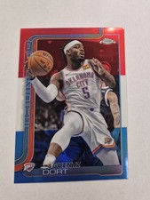 2025-26 Topps Chrome - Luguentz Dort #177 Red White & Blue Refractor