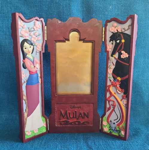 Walt Disney Parks and Resorts "MULAN" Tri Fold Picture Frame ~ 1998 ~ VGUC