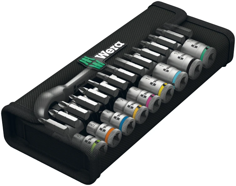 Wera 8100 SA 8 Zyklop 1/4in. Drive Socket & Bit Set, Metal Ratchet - 05004018001 - Image 2 of 4