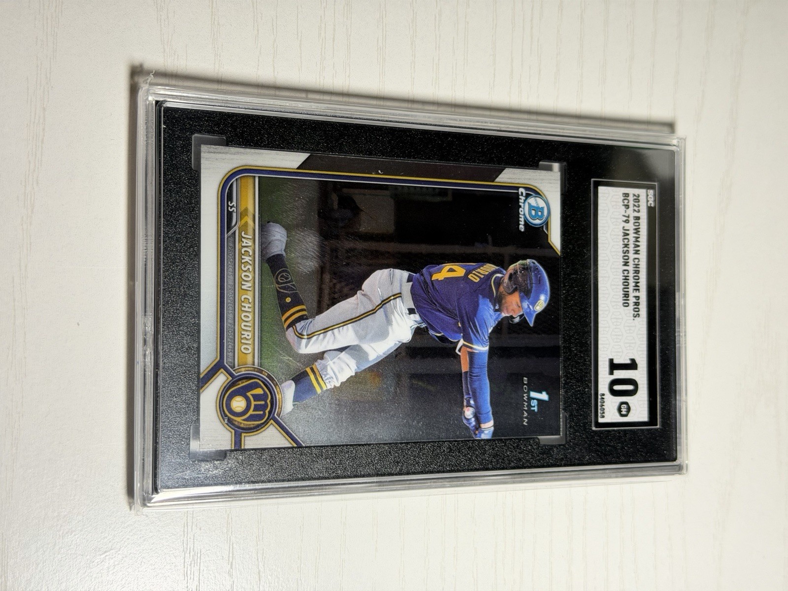2022 Bowman Chrome Prospects - Jackson Chourio #BCP-79 1st Bowman SGC 10